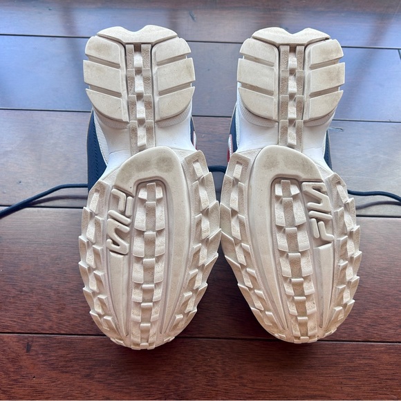 Fila Disruptor II Men's Navy and White Sneakers - Picture 2 of 8